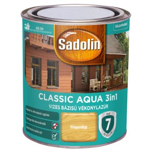 Sadolin Classic Aqua 3in1 falazúr doboz, Világostölgy színben.
