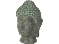 Dekorfigura Buddha szürke antikolt 9 cm x 15 cm