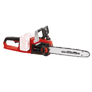 Einhell Power X-Change GP-LC 36/35 Li-Solo akkus láncfűrész (akku és töltő nélkül) piros és fekete színben.