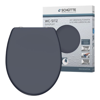 Eisl WC-ülőke antracit Duroplast leeresztő automatikával és gyorszárral