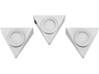 Aláépíthető háromszög LED-es lámpa 3 db-os készlet ezüst 3 W