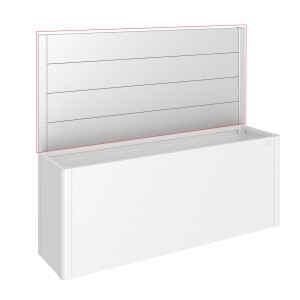 Biohort magaságyás paraván, 91 cm magas, ezüst-metál, szél- és adatvédelmi védelemként.