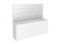 Biohort belátásvédő magaságyáshoz akrilüveg nélkül 91 cm x 398,3 cm ezüstmetál