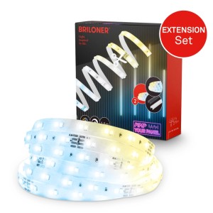 Briloner LED szalag Kiegészítő készlet panelekhez, dimmelhető, CCT, 2,6 m, fehér.