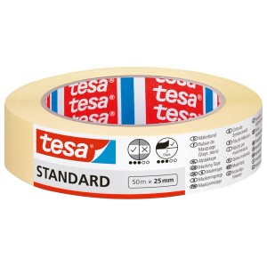 Tesa Standard maszkoló szalag, 50m x 25mm, festőszalag festési munkákhoz.