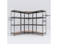 AR Shelving Rivet készlet 180x180x180x45 cm 4 HDF polc horganyzott tartozék