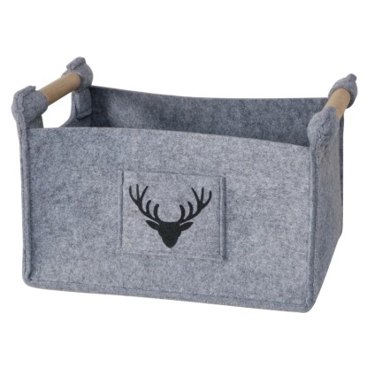 Boltze Karly tárolókosár közepes 30 cm x 31 cm x 43 cm szürke