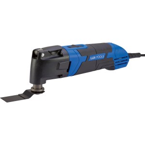 LUX Multitool E-MFW-23, 7 részes, kék-fekete fűrészlappal. Multifunkciós eszköz barkácsolóknak.