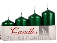 Adventi gyertya lépcsős négy darabos zöld színben