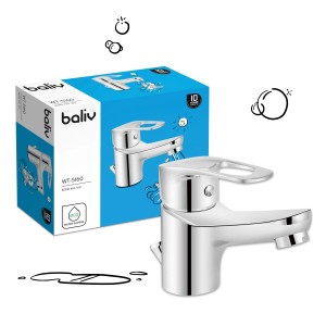 baliv WT-5160 króm mosdó csaptelep, egykaros fürdőszobai mosdókagylóhoz.