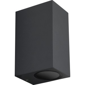 Fekete LED kültéri fali lámpa LP1268B1, 40W, IP44, GU10 indirekt világításhoz.