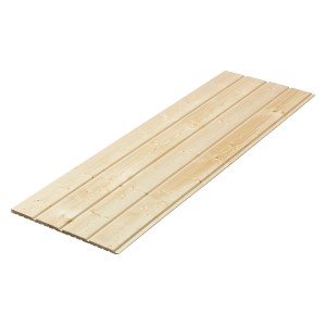 Kezeletlen Softline profilfa, lucfenyő/fenyő, 14x121x1800 mm, csaphornyos fal- és mennyezetburkolathoz.