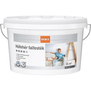Vödör OBI fehér beltéri falfesték, falakra alkalmas.