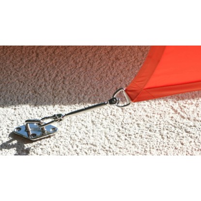 Kicsi fali tartó napvitorlához A4 nemesacél 90 mm x 55 mm