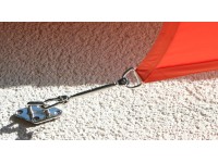 Kicsi fali tartó napvitorlához A4 nemesacél 90 mm x 55 mm