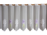 Függöny jacquard vitrázs levendulamintás 9606 60 cm magas méteráru