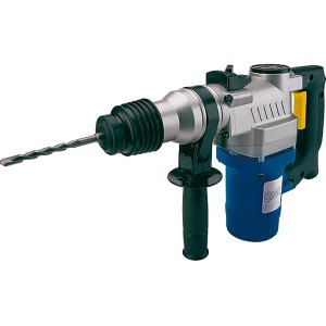 CMI 850 W fúrókalapács, kék-ezüst, fúróval és kiegészítő fogantyúval.