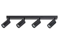 Rábalux Solo beltéri mennyezeti spot lámpa fekete GU10 4x MAX25W IP20