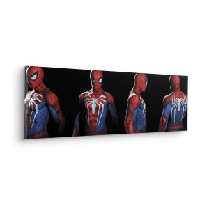 Komar vászonkép: Marvel Spider-Man portré kékben, elöl- és oldalnézet.