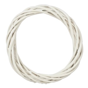 Fehér fűzfa koszorú (Ø 20cm) a Mica Decorations-tól. Ideális alap kreatív dekorációkhoz.