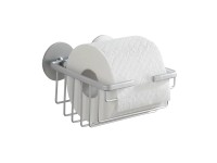 Wenko Turbo-Loc WC-papírtartó, alumínium, nyitott, fúrás nélkül rögzíthető Wenko Turbo-Loc WC-papírtartó, alumínium, nyitott, fúrás nélkül rögzíthető