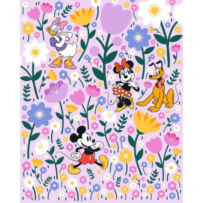 Komar nemszőtt fotótapéta Disney Mickey és Minnie Mouse Botanical Spring színes
