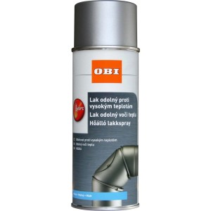 Hőálló lakk spray az OBI-tól, 650°C-ig alkalmas.