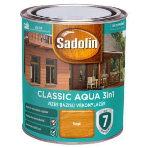 Sadolin Classic Aqua 3in1 fa lazúr, Fenyő szín.