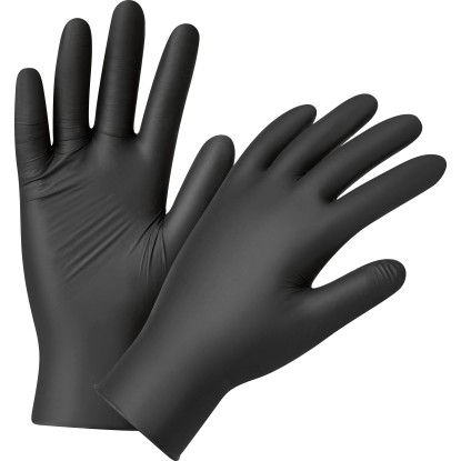 Egyszer használatos kesztyű latexmentes fekete S méret 50 db