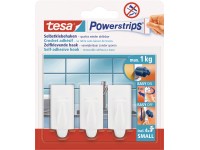 tesa Powerstrips nyom nélkül eltávolítható kis akasztó fehér 3 db 4 ragasztó tesa Powerstrips nyom nélkül eltávolítható kis akasztó fehér 3 db 4 ragasztó