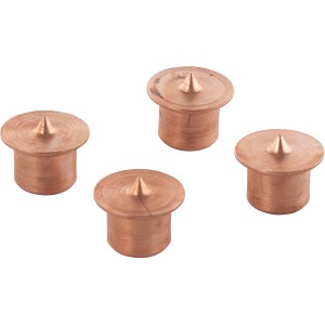 4 db wolfcraft dübelfix/dübelfej jelölőcsúcs, Ø 10 mm, acél, dübellyukak jelöléséhez.