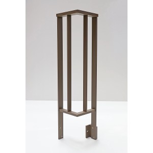 Dieda Linus sarokszett taupe színben lépcsőkhöz és korlátokhoz, alumínium, 1200 mm magas.