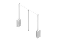 Rejs Teleszkópos ruhatartó Lifter Basic 89-112 cm fehér