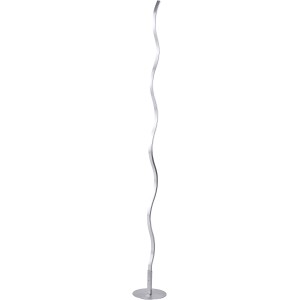Modern acél LED Wave állólámpa, 120 cm magas, nappali világításhoz.