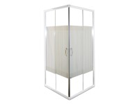 Sarokkabin 2 tolóajtóval 5 mm-es csíkos biztonsági üveggel 80 x 80 x 180 cm Sarokkabin 2 tolóajtóval 5 mm-es csíkos biztonsági üveggel 80 x 80 x 180 cm