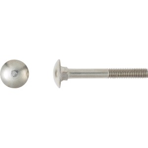 Rozsdamentes acélú csavart csavar M5 x 30 mm részleges menettel, ideális robusztus szerkezetekhez.