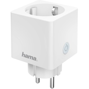 Fehér Hama WiFi Smart Home Mini aljzat energiafogyasztás mérővel.