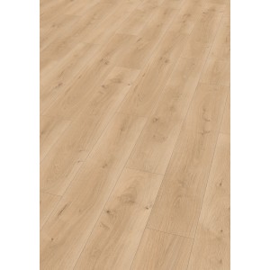 Bézs, vízálló Egger NatureSense Aqua laminált padló tölgyfa hatású.