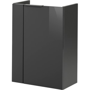 Fackelmann SBC mosdószekrény, antracit, 44 cm széles. Fürdőszobabútor egy ajtóval és soft-close funkcióval.