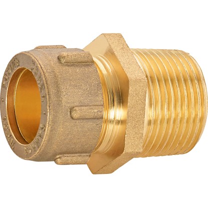 OBI szorítógyűrűs könyök 18 mm x 26,4 mm (R 3/4) sárgaréz