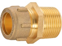 OBI szorítógyűrűs könyök 18 mm x 26,4 mm (R 3/4) sárgaréz