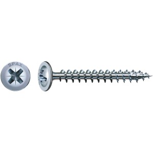 Spax bútorcsavar tányérfejjel, T-Star plus meghajtással, 3x20mm, 100 darab, bútorgyártáshoz.