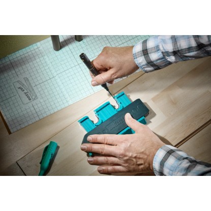 Wolfcraft illesztőkészlet laminált padlóhoz: Kontúrmérő sablon profilok átviteléhez laminált vagy design padlóra.