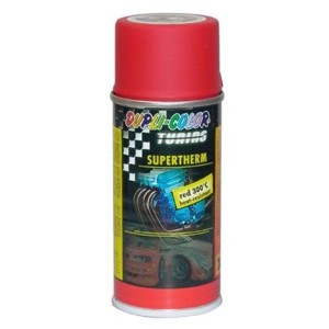 Piros Dupli-Color Tuning Supertherm spray autóápoláshoz, hőálló 300°C-ig.