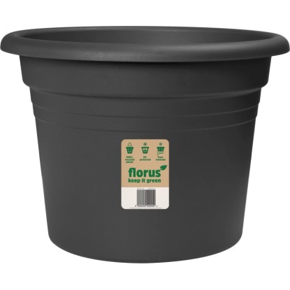 Florus Mediterran Cilindro virágcserép 25 cm antracit