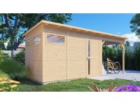 Bertilo Pentus 3 Lounge kerti ház 234 cm x 558 cm natúr FSC Bertilo Pentus 3 Lounge kerti ház 234 cm x 558 cm natúr FSC