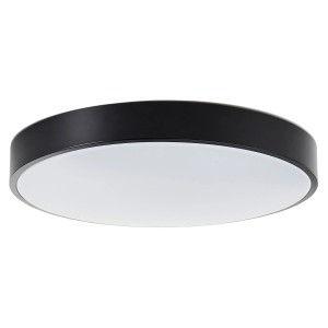 Okos mennyezeti lámpa Vadin fekete/fehér, Ø 49 cm. Modern LED lámpa állítható fényszínnel.