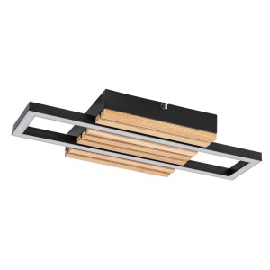 Rábalux NOXELLE mennyezeti lámpa matt fekete/tölgy LED 12W IP20