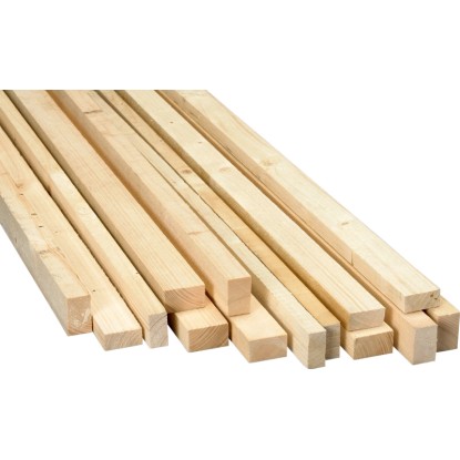 Tartószerkezeti léc lucfenyő/erdeifenyő 2 oldalán gyalult 19 mm x 44 mm x 1800 m