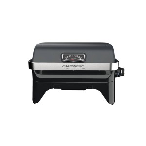 Campingaz Attitude 2go CV gázgrill: kompakt fekete asztali grill hőmérővel.